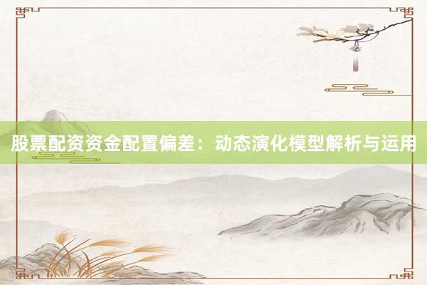 股票配资资金配置偏差：动态演化模型解析与运用