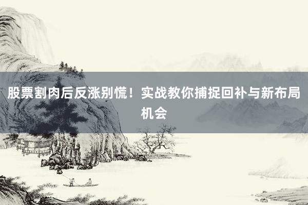 股票割肉后反涨别慌！实战教你捕捉回补与新布局机会