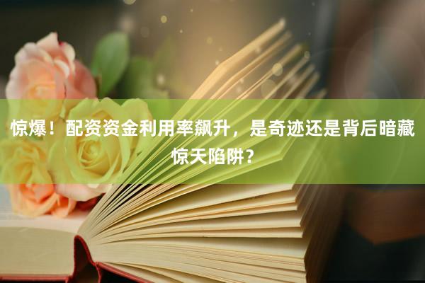 惊爆！配资资金利用率飙升，是奇迹还是背后暗藏惊天陷阱？