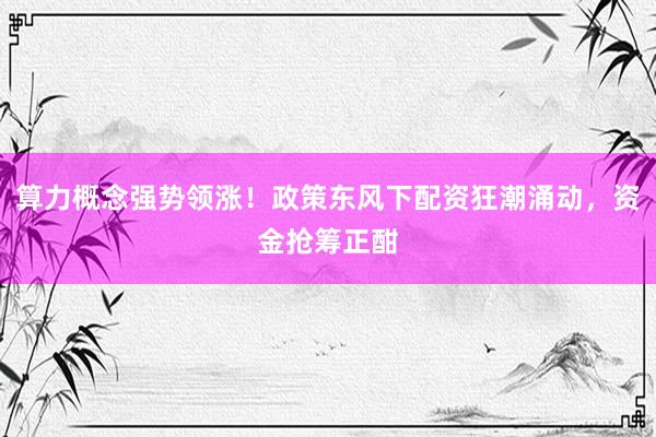 算力概念强势领涨！政策东风下配资狂潮涌动，资金抢筹正酣